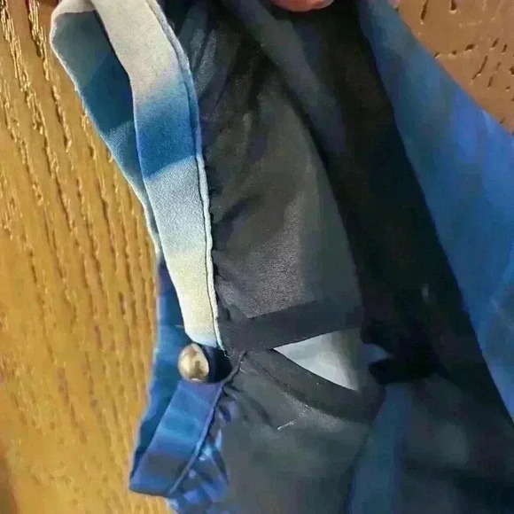 Blue, Sheer airy chiffon, blouse - Picture 3 of 10